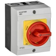 Переключатель кулачковый 10А (сх. 91) в боксе закрытая рукоятка авар. IEK MI-CS22-010-091